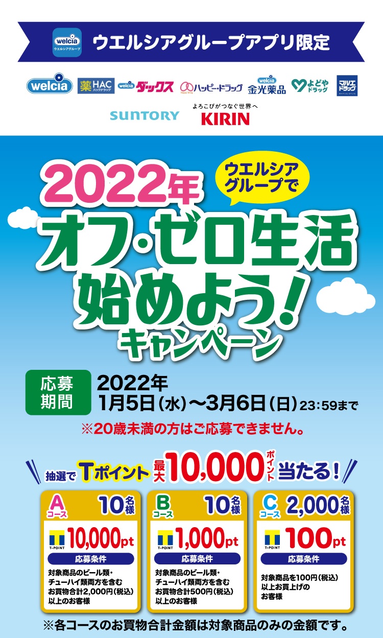 糖質オフ・ゼロ生活始めよう！キャンペーン_販促物用 | キャンペーン | ウエルシア薬局