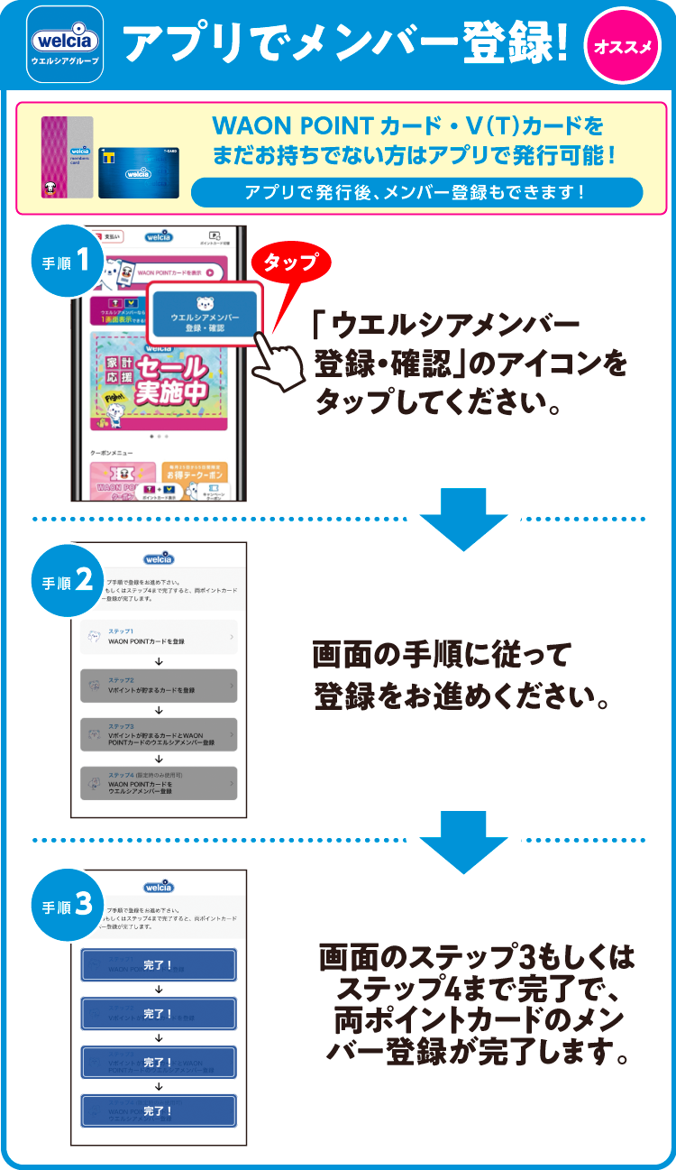 ウエルシアメンバー登録方法の画像