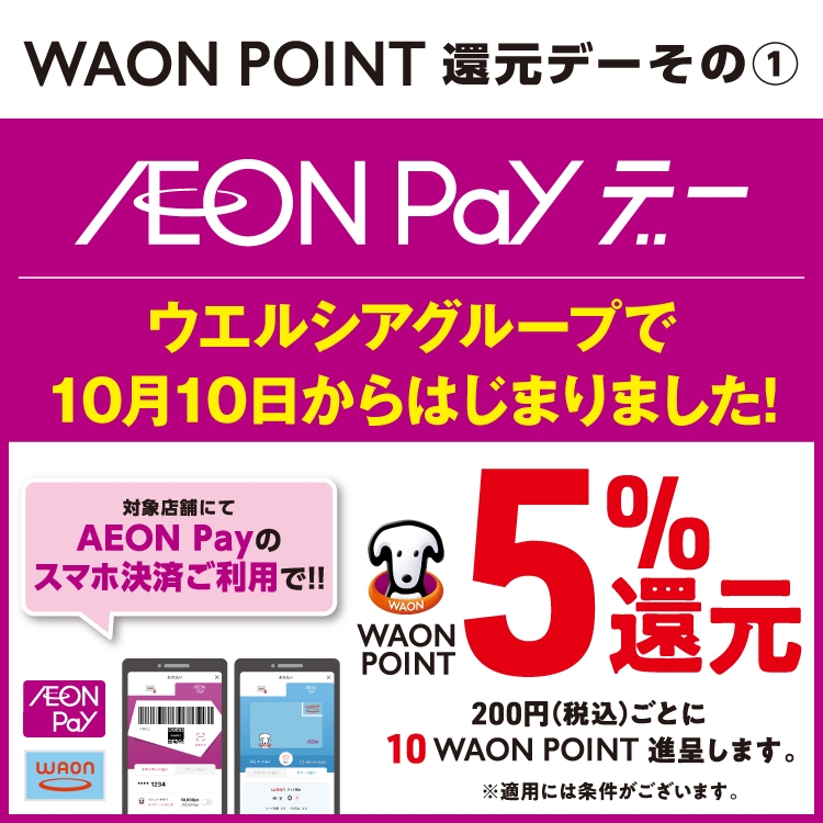 その1 ウエルシアグループでAEON Payデーはじまりました！