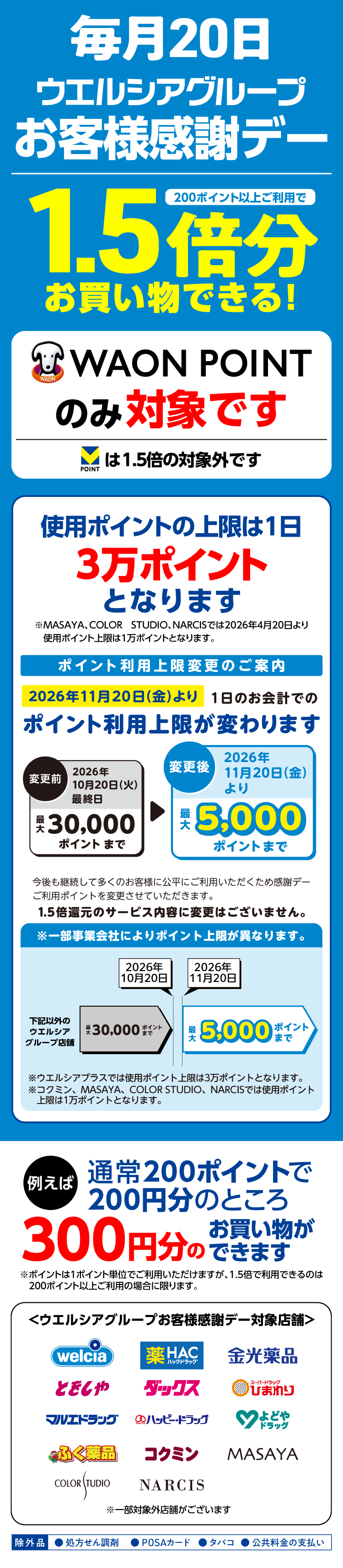 毎月20日はお客様感謝デー