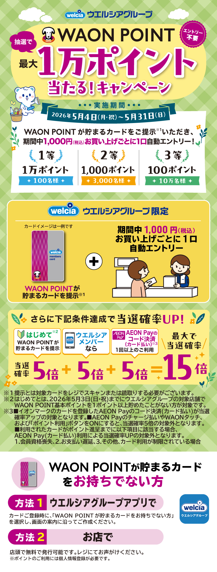 WAON POINTが当たる！大抽選キャンペーン