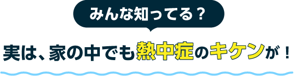 みんな知ってる?実は、家の中でも熱中症のキケンが!