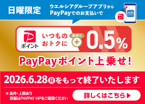 (終了告知)日曜限定PayPayポイント0.5%上乗せキャンペーン告知
