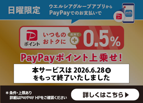 (終了版)日曜限定PayPayポイント0.5%上乗せキャンペーン告知